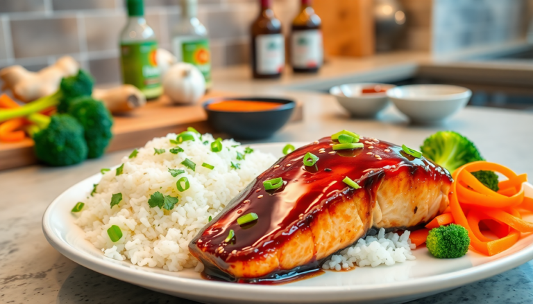 Delight in our teriyaki glazed salmon fillet, a perfect blend of savory and sweet flavors. Quick, easy, and sure to impress at any dinner table!
