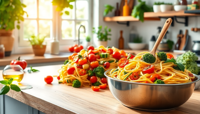 Discover how to make an easy vegan pasta primavera recipe that's full of vibrant vegetables and delicious flavors. Perfect for a quick weeknight dinner!