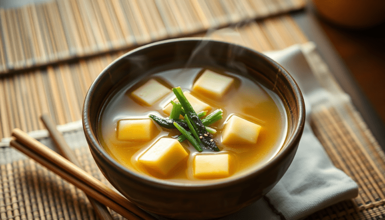 Discover the delicious blend of miso soup with tofu and seaweed, a healthy and comforting dish packed with flavor and nutrition. Enjoy it today!