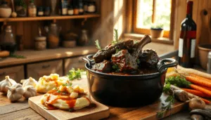 Indulge in tender braised beef short ribs, slow-cooked to perfection. Discover the rich flavors and melt-in-your-mouth texture that will delight your taste buds.